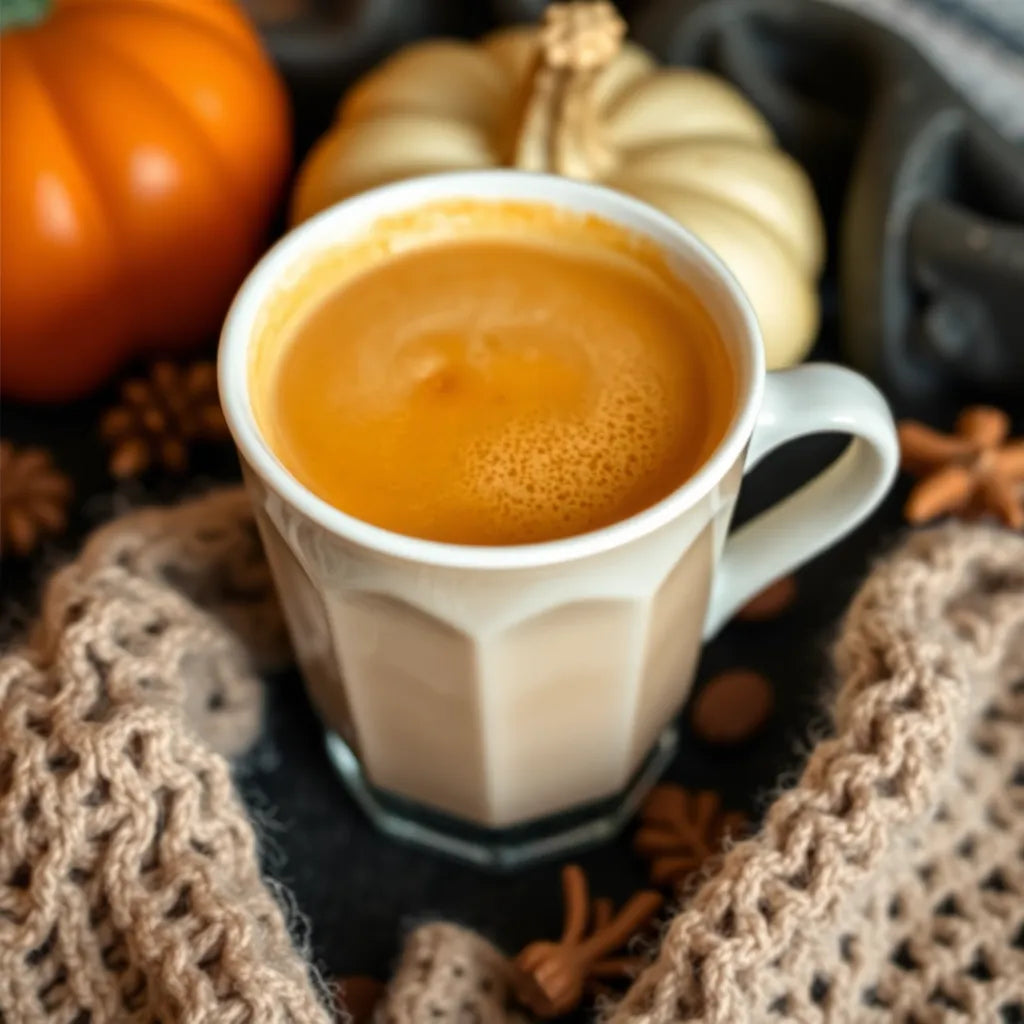 pumpkin spice coffee and cozy fall vibes