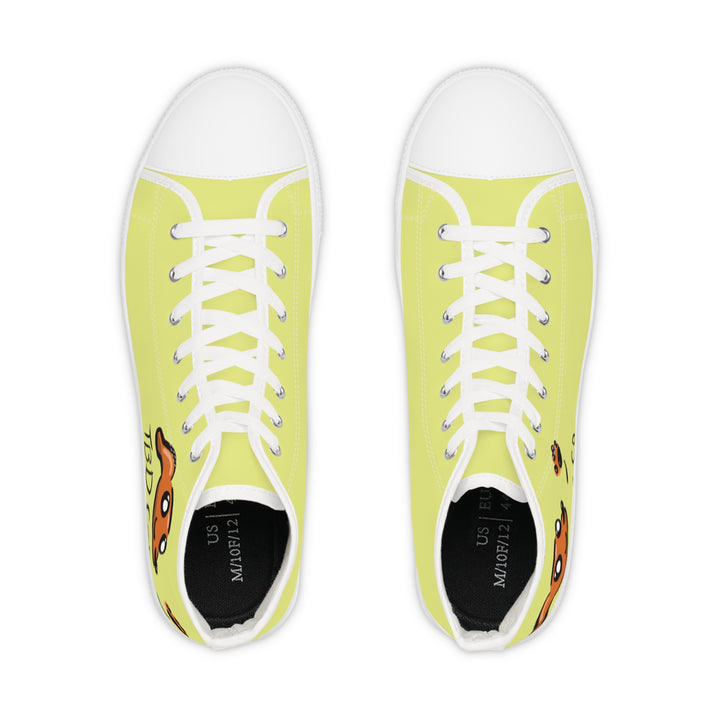 Men's High Top Sneakers (Our Yellowy Green Website Color)