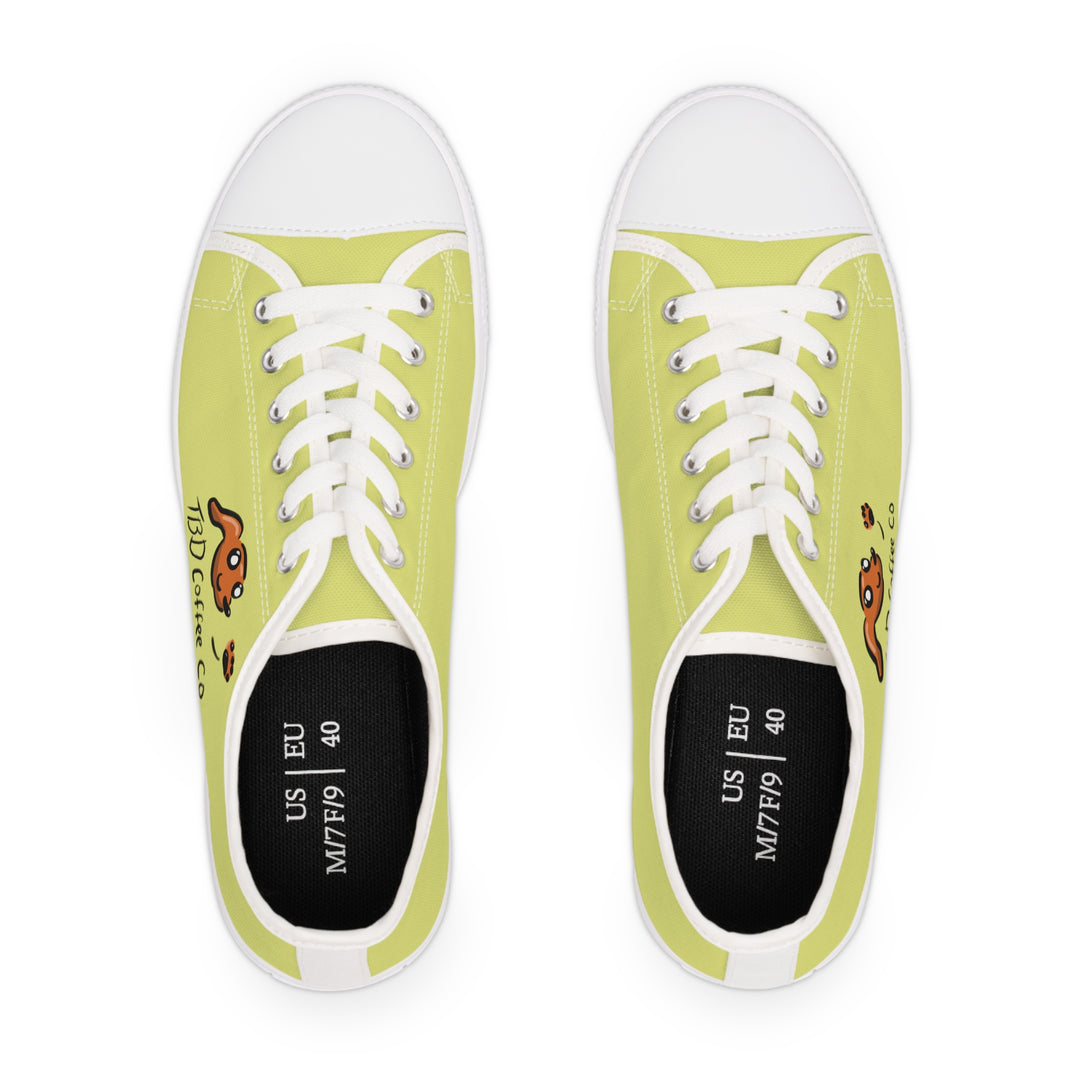 Women's TBD Coffee Co Low Top Sneakers (Our Yellowy Green Website Color)