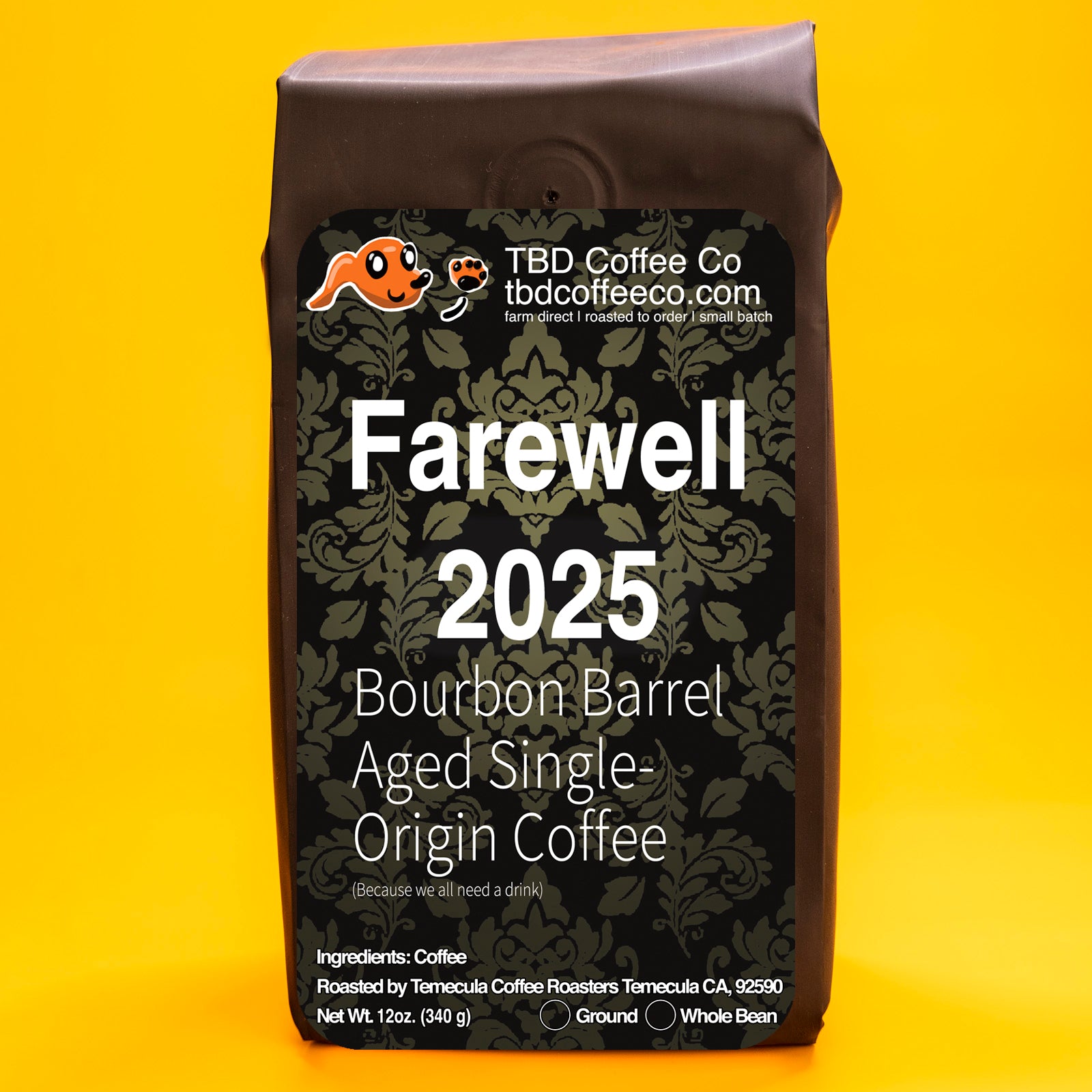 Bourbon Barrel Aged Single Origin Coffee